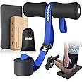Bilbear Adjustable Nordic Hamstring Curl Strap with Kneeling Mat,Portable Nordic Strap for Hamstring Curls,Hamstring Stretch,Crunch,Sit-ups,Nordic Curl Machine at Home,Withstand 400lbs