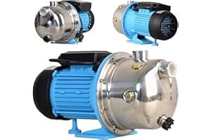 ALUVRA Pompe à Eau JS 1100 (1100 W, 3600 l/h, hauteur max. 50 m) – Pompe à Eau Électrique Acier Inoxydable - Pour Eau Propre - Pompe de Jardin - Pompe de Surface - Pompe d’arrosage