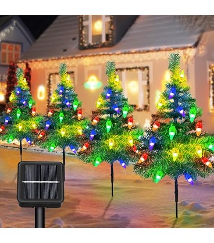 Luci Solari Lecca-Lecca Topyond – 4 Pezzi, IP65, 8 Modalità – Decorazione Da Giardino E Vialetto