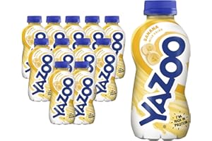 YAZOO Banana Milkshake Milk Drink, High in Protein & Calcium, 300 ml (Pack of 12)