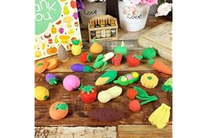 MINGZE 30 pcs Gommes à effacer, Premium Nouveauté gommes à effacer Ensemble de collection de Adorable, meilleurs jouets de puzzle pour la fête des enfants, carnavals et fournitures scolaires-B