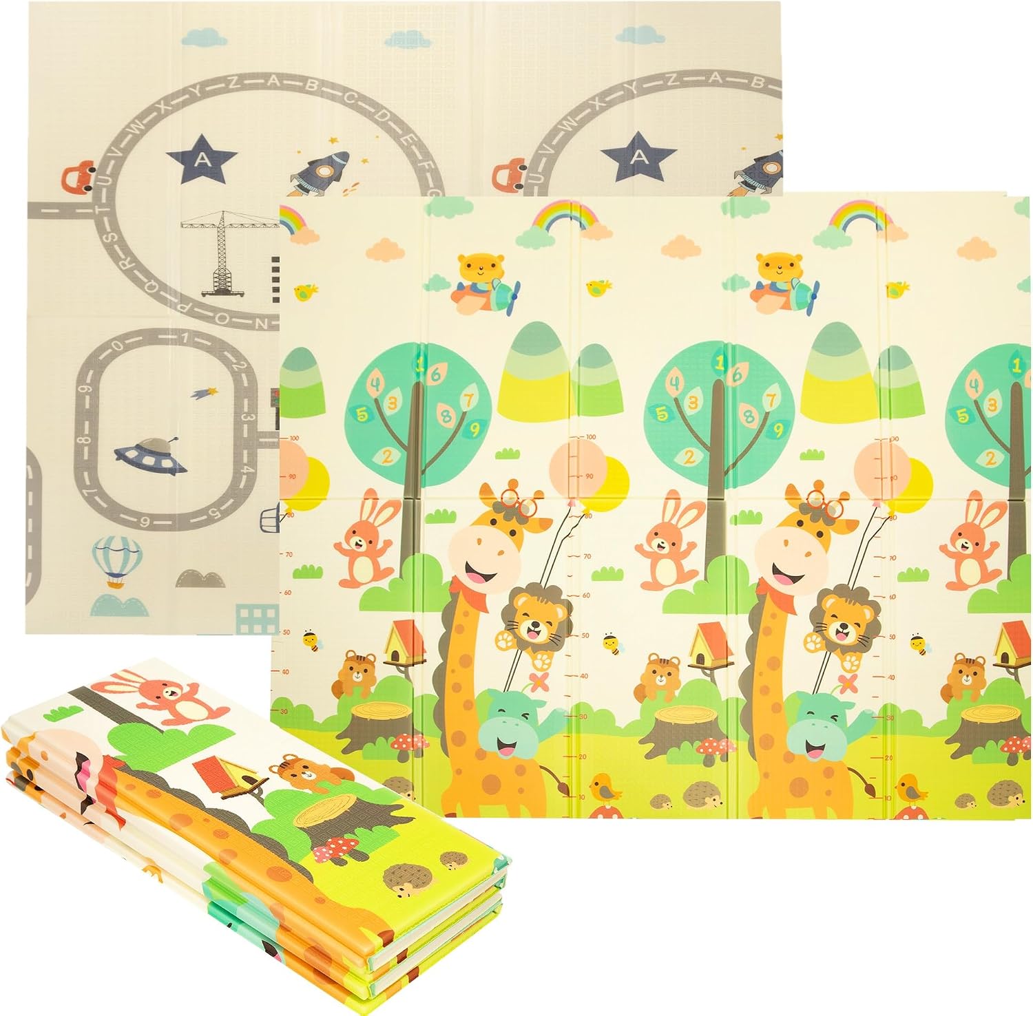 Trendcool Alfombra Bebe Acolchada Plegable. Colchoneta Bebe Suelo. Suelo Goma Eva 1,8/1,5x2m. l. (Small 1,5 m)