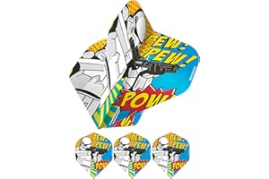 Shepperton Design Studios Original Stormtrooper Officially Licensed Dart Flights, Standard No2 Shape, 100 Micron, Available in Multiple Designs and Pack Sizes.