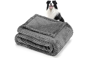 Nobleza Dog Blanket 120x100cm Fluffy Fleece Pet Blankets for Cat Puppy Washable Soft Warm Kitten Sleep Mat Bed Pad Grey