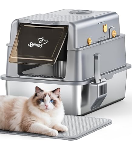 Roestvrijstalen Kattenbak - Stevig, niet gemakkelijk te vervormen - 50x35x20 cm