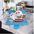 DEVRSHREE Stainless Steel Dish Drainer with Automatic Water Drain Tray, 46 cm Utensils Basket, Dish Rack with Tray and Spoon Holder