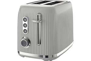 Breville Bold Ice Grey 2-Slice Toaster with High-Lift & Wide Slots | Grey & Silver Chrome [VTR002]