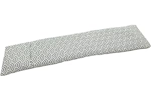 CARREDANA Saco térmico cervical extralargo de semillas de trigo con funda lavable 63x15cm (Kimono Gris)