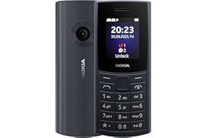 Nokia 110 4G Feature Phone with 4G, Camera, Bluetooth, FM radio, MP3 player, MicroSD, Long-Lasting Battery, and Pre-loaded Games, Dual Sim - Blue