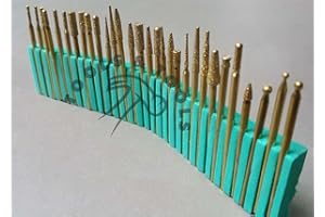 Tools N Tools UK 30 DIAMOND BURS SET 1/8" SHANK 180 GRIT JEWELERS ROTARY BITS