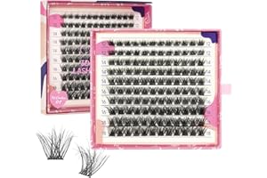 ‎CRISLASHES Crislashes Wimpern Einzeln 3D, 120pcs DIY Wimpern Extensions C/D Curl mix12-18mm Cluster Eyelash Extensions, künstliche flauschige buschige falsche Wimpern wiederverwendbare Lashes - 3D 12-18mm