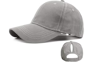 Ruyosn Basecap Damen Cap Zopf High Ponytail Cap Damen Pferdeschwanz Cap Damen Sommer Damen Kappe Sommer Kappe Damen Pferdeschwanz Sonnenschutz Hip hop Cap Damen Baumwolle