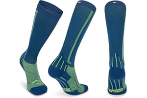 DANISH ENDURANCE Chaussettes de Contention 21-26 mmhg, Compression Optimale, Running & Sport, Homme Femme, Lot de 2