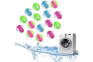 AOOGON 16 Pezzi Palline Lavatrice Cattura Peli, Sfere per Bucato, Acchiappa per La Rimozione dei Peli di Animali per la pulizia dei domestici