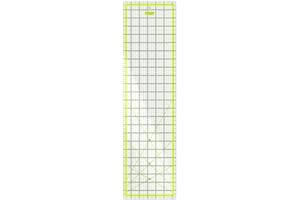 Arteza Règle De Couture En Acrylique Résistant Avec Échelle En Pouces 6,5" X 24" (16,5 X 61 Centimètres) - Lignes De Quadrillage Bicolores Pour Patchwork