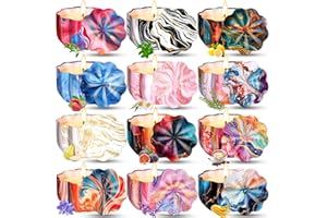 NEMMXUB Set di 12 candele profumate in cera di soia naturale, per donne, per aromaterapia,per rilassamento, stress,Donna Candele Natale Regali Per Adatto Yoga Valentino Anniversario Mpleanno Festival