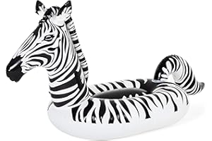 Bestway Zebra Inflatable Ride On | Pool Float, Swimming Pool Kids Inflatable Raft, Pool Toys for Kids and Adults