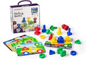 Miniland 45303 nakrętki i śruby, wielokolorowe