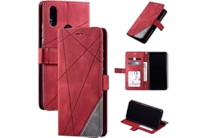 QIONGNIAN Funda para Honor 10 Lite Funda de cuero ,Funda para Huawei P Smart 2019 POT-LX1/LX3 POT-L21/L23 POT-LX1AF POT-LX1RUA / Honor 10 Lite HRY-AL00 HRY-TL00 HRY-LX1/LX2 HRY-L21/L22 Funda Carcasa Case Red