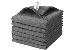 MR.SIGA Allround Mikrofiberduk, 6-pack | Mjuk Mikrofiberduk, Högabsorberande, Återanvändbar Mångsidig Rengöring, Mörkgrå, 35x40 cm