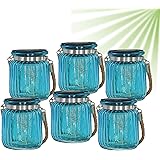 ISOTRONIC LED Solarlampe (6er Set) Solarleuchte/Solar Laterne, Hängeleuchte für Garten, Balkon und Außen – 10 LEDs pro Lampe 