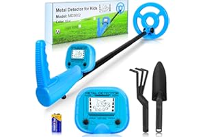 Metal Detector Kids, iTayga Adjustable Lightweight Kids Metal Detector, High Accuracy Coil Professional Waterproof Foldable Metal Detector, Suitable for outdoor exploration, Blue