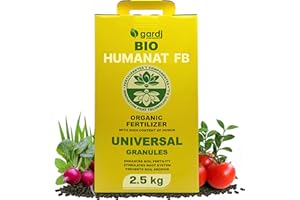 GARDJ Humanat Organischer Humindünger Granulat - Für Gemüse, Obst, Blumen & Stauden - Bodenverbesserer & Kompostaktivator - Bio-Dünger für gesunde Pflanzen & starke Wurzeln 2.5 kg