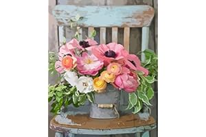 TISHIRON Bricolage Peinture par Numéros pour Adultes, Fleurs Peinture par Numéros, Chaise Adulte Peinture par Numéros Kits Sur Toile, Sans Flamme Peinture par Numéros Adultes 16X20 Pouces