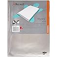 Rexel Nyrex Premium A4 Document Folder, Clear Embossed, 100mic, Cut Flush, L-Folder, Pack of 25, 12153