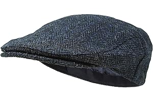 Borges & Scott Nevis Płaska czapka – 100% ręcznie tkana wełna – Harris Tweed – wodoodporna