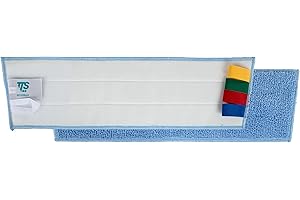 TTS Cleaning 00000727 C Microblue Fransen aus Mikrofaser, 46 cm mit Klettsystem, hellblau