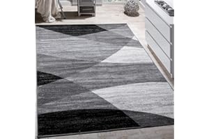 Paco Home Tappeto da Soggiorno, con Motivo Moderno e Pelo Corto Senza Tempo con Design Geometrico, Dimensione:120x170 cm, Colore:Grigio