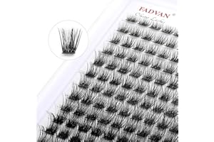 FADVAN DIY Eyelash Extension,0.07D Curl 8-16mm Individual Cluster False Lashes Natural Look Pestañas Postizas Cluster para Extensiones de Pestañas Individuos DIY(C09)