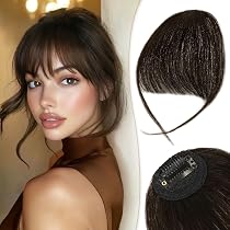 Seitliche Clip-In-Pony Aus Echtem Haar – Natural Schwarz, 25 Cm, 2-teilig – Für Volumen & Stylischen Sidebang