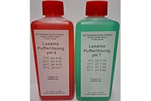 Lasama Pufferlösung/Eichlösung Set je 100 ml pH4 + pH7 Kalibrierlösung