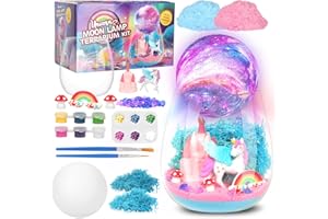 Withosent Zestaw upominkowy z jednorożcem dla dziewczynek, zestaw do malowania z lampkami księżycowymi, prezent dla dziewczynek w wieku 4, 5, 6, 7, 8-12 lat, zestaw do majsterkowania dla dzieci w