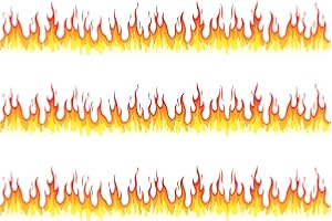 Orange Trading Dartmouth LTD A4 Edible Decor Icing FIRE Border Edible Cake Topper Decoration