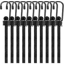 10 Packs Clips Para Tienda Campaña Con Cuerdas Elásticas - Boca Dentada Antideslizante, Para Toldos, Lonas, Carpas, Cortinas, Banners