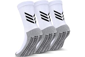 Faneam 3 Pary Skarpetki Piłka Nożna Dziecko,Antypoślizgowe Skarpetki Sportowe dla Chłopców Dziewczyn 6-12 Lat,Oddychające Skarpetki Piłkarskie,Sportowe Skarpetki do Koszykówki,Tenis,Bieganie