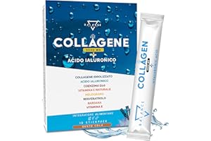BALANCE NUTRITION COLLAGENE IDROLIZZATO 5000MG | Collagene e Acido Ialuronico | Collagene da Bere, Coenzima Q10, Vitamina C Naturale, Melograno, Resveratrolo, Acido Alfa Lipoico, Bardana | 10 Stickpack Liquidi