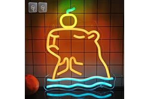 Attivolife Capybara Sign for Wall Decor, Light up Cute Animal Shape LED Lamp with Dim USB Powered, Unique Home Children's bedroom Business Shop Bar Party Decor Birthday Christmas Day Gift for Kids