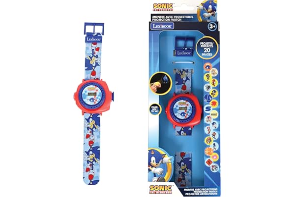 Lexibook, Montre Bracelet Ajustable avec Projections de 20 Images, écran Digital, Disponible en Plusieurs Personnages et Couleurs, DMW050-series