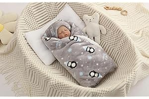 JZLPIN Couverture de Bébé pour Les Enfants en Bas âge Garçons Filles Couverture d'emmaillotage Réversible Super Douce Sherpa Couvertures de réception pour Le Berceau Poussette Gris