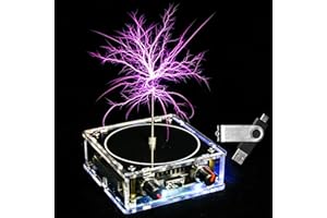 Vastarry Tesla Coil Solid-State Music Tesla Coil Artificial Lightning Desktop Toy Power Wireless Transmission Model Scientific Experiment Tool