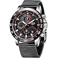 LIGE Orologi Uomo Sportivo Cronografo Impermeabile Analogico al Blue G