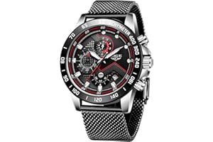 LIGE Orologio al quarzo analogico da uomo cronografo impermeabile orologi…