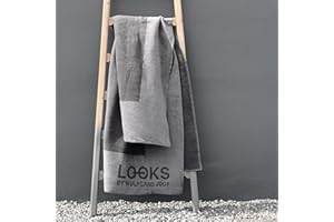 ‎LOOKS BY WOLFGANG JOOP LOOKS BY WOLFGANG JOOP Luxus Decke 150x200 cm - Made in Germany, Baumwollmix weich, warm & waschbar, Kuscheldecke grau hellgrau