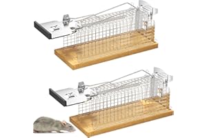 Lectorias 2 Piezas trampas para Ratones, trampas para Ratas Reutilizable, Trampa Ratones Vivos, Trampa Ratas, ratonera, ratoneras para atrapar Ratones, fácil de Usar, Ideal para la Captura de Ratas
