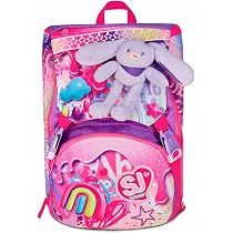 Zaino Trolley SJ GANG STYLE JAM GANG 3 Ruote, 33 L, Fucsia, Trasformabile In Zaino, Per Scuola Elementare