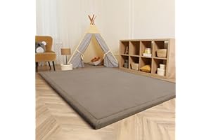 Paco Home Nursery Area Rug Kids Rug For Bedroom Girls Boys Soft Non-slip Modern, Size:120x160 cm, Colour:Beige